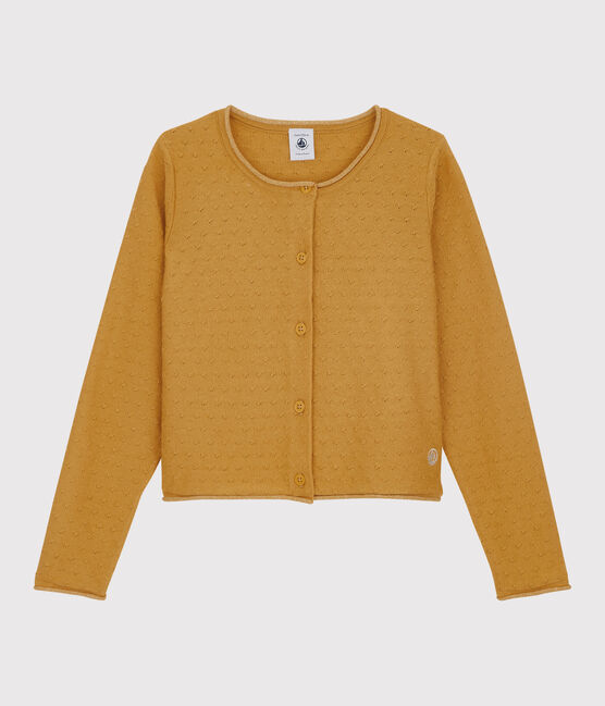 Girls' Wool/Cotton Cardigan BOUDOR yellow