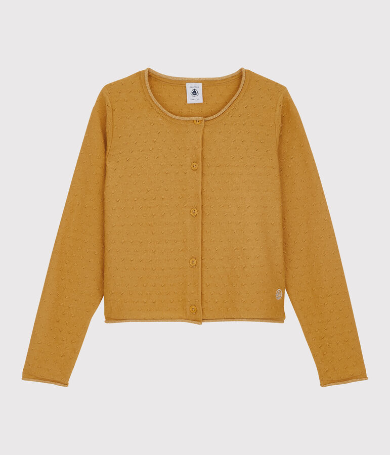 Girls' Wool/Cotton Cardigan yellow