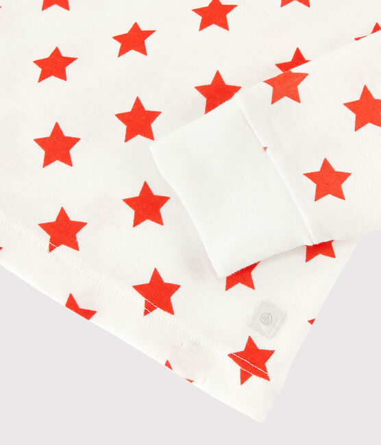 Unisex Graphic Print Organic Cotton Pyjamas MARSHMALLOW white/SPICY