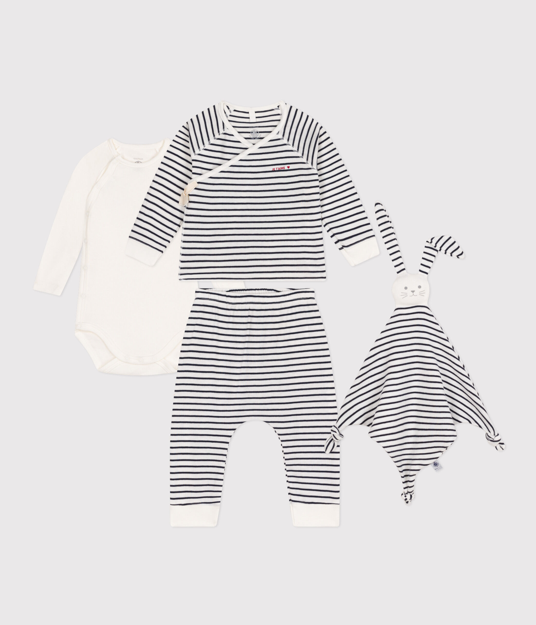 Petit Bateau - Juego De 2 Prendas Para Bebé Unisex, Suaves Y Cómodas