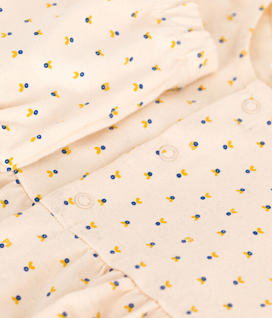 Babies' sleeveless dress and bloomers in lightweight jersey AVALANCHE white/MULTICO