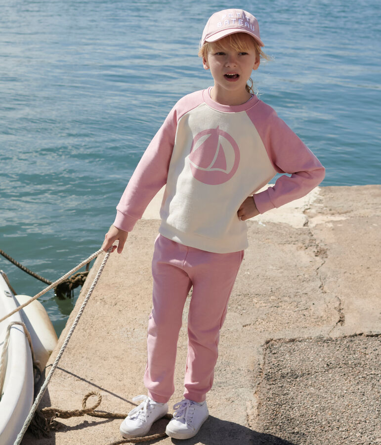 Children's unisex cotton sweatshirt pink/multicolor
