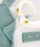 Newborn baby set with dungarees and an embroidered cotton body PAUL green