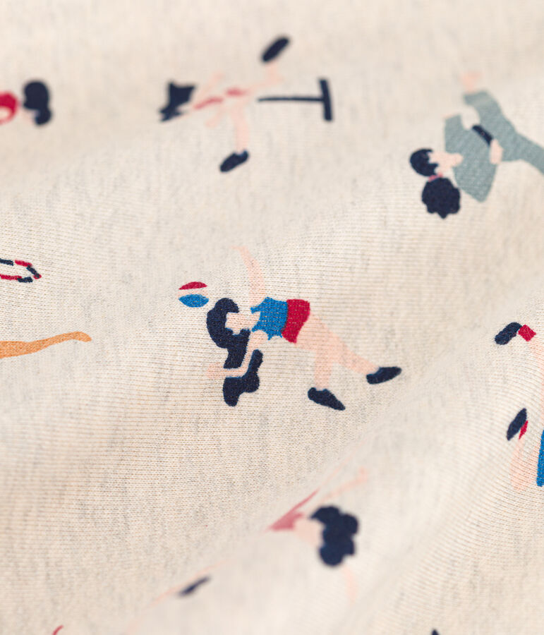 Girls' fleece skirt MONTELIMAR beige/MULTICO white