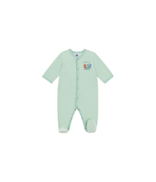 Dors-bien en bouclette velours green
