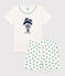 Boys' Tree Print Cotton/Linen Short Pyjamas MARSHMALLOW white/MULTICO white