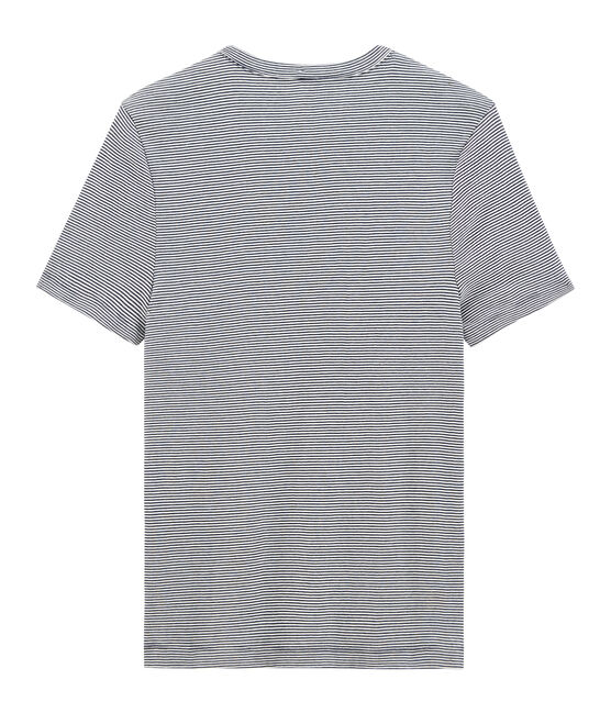 Men's short-sleeved crew neck t-shirt SMOKING blue/MARSHMALLOW white