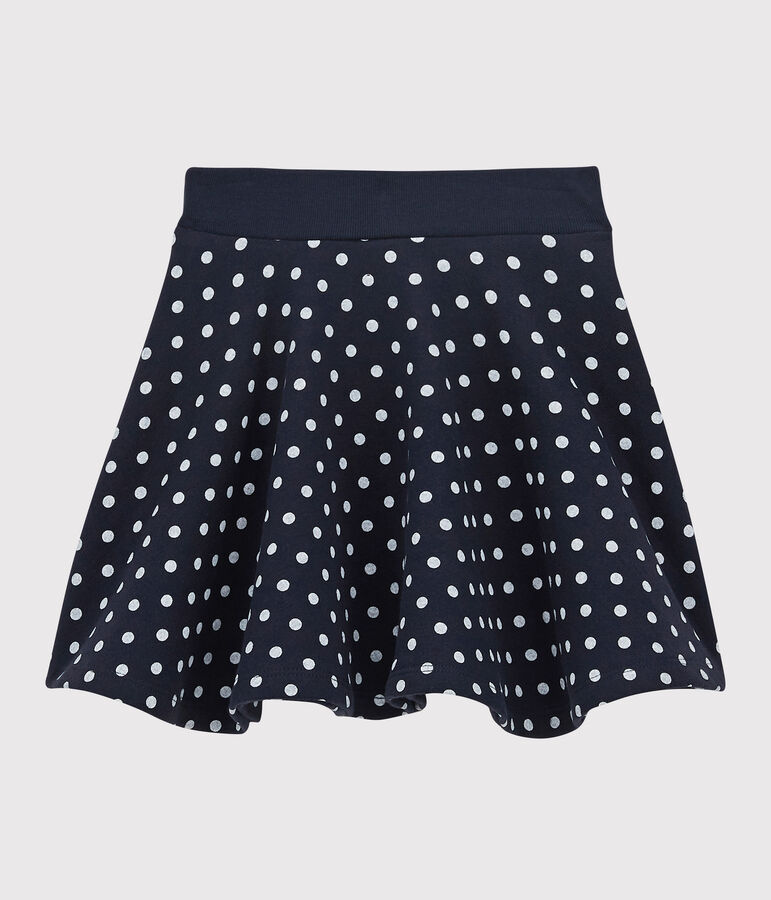 Girls' Fleece Skirt SMOKING blue/MARSHMALLOW white