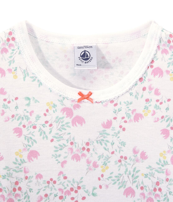 Chemise de nuit fille manches longues imprimée ECUME white/MULTICO white