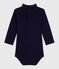 Babies' plain cotton rollneck body SOIR