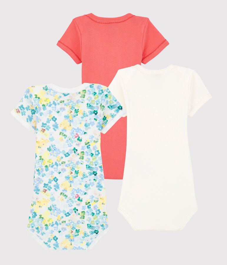 Baby Girls' Short-Sleeved Bodysuit - 3-Pack multicolor