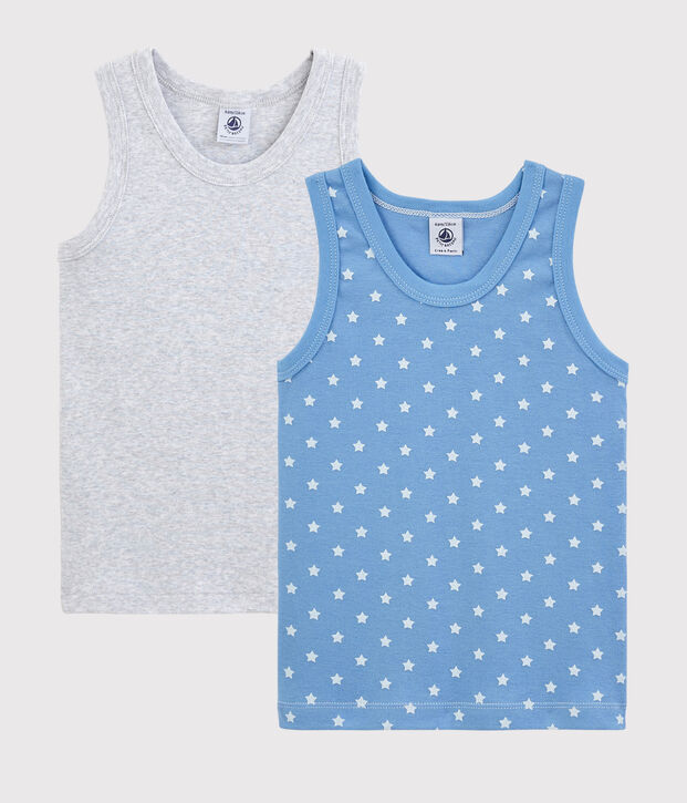 Boys' Marled Grey and Blue Vests - 2-Pack multicolor