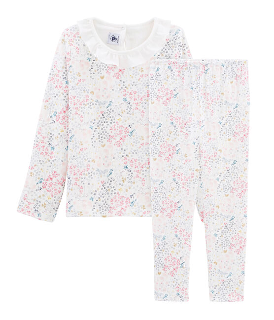 PETIT BATEAU pyjama white for girls