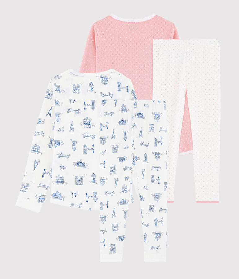 Girls' Ribbed Pyjamas - 2-Piece Set multicolor