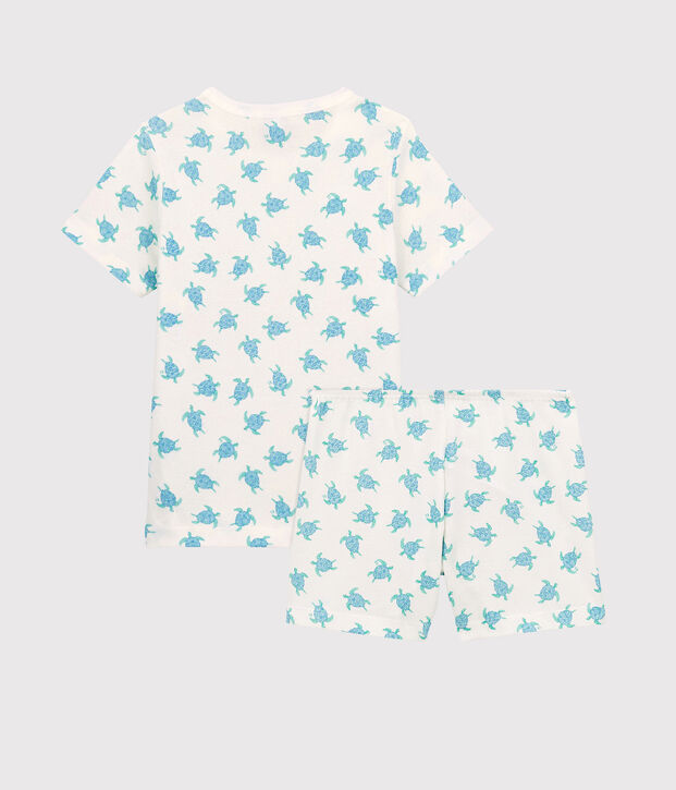 Unisex Children's Cotton Short Pyjamas white/multicolor