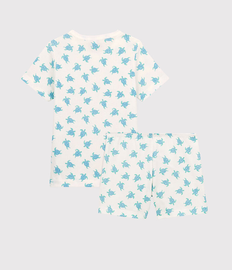 Unisex Children's Cotton Short Pyjamas MARSHMALLOW white/MULTICO white