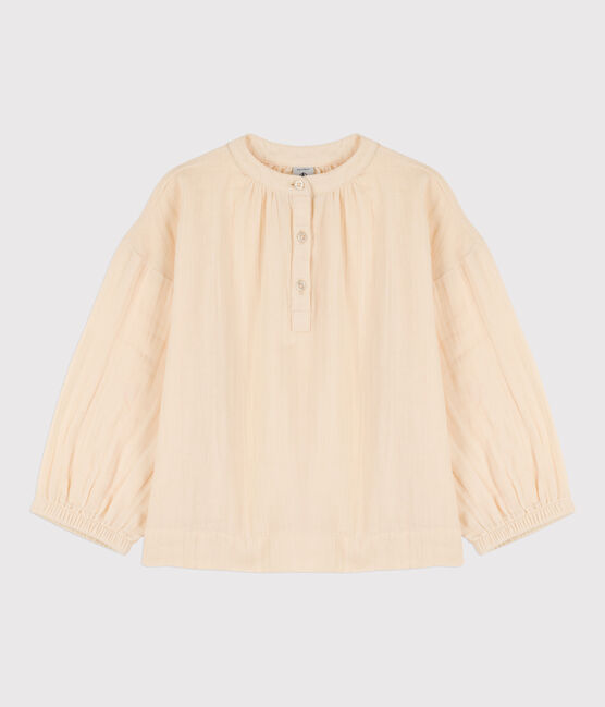 Girls' Cotton Gauze Blouse AVALANCHE Ecru