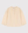 Girls' Cotton Gauze Blouse AVALANCHE Ecru