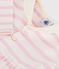 Babies' Breton stripe cotton dress with long sleeves and a sailor collar MILK pink/MARQUISE