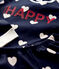 Girls' Heart Print Fleece Pyjamas SMOKING blue/MARSHMALLOW white