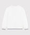 Women's printed cotton sweatshirt MARSHMALLOW white