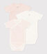 Babies' Wrapover Short-Sleeved Bodysuits - 3-Pack