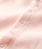 Babies' Organic Cotton 2x2 Rib Knit Cardigan FLEUR pink