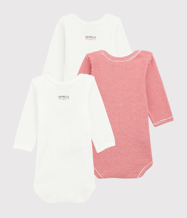 Petit Bateau x Deyrolle Baby Girls' Long-Sleeved Bodysuit - 3-Piece Set multicolor