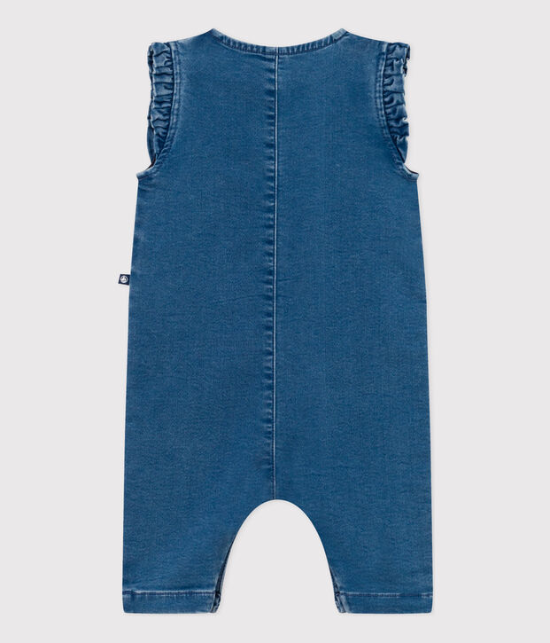 Babies' Sleeveless Denim Jumpsuit blue