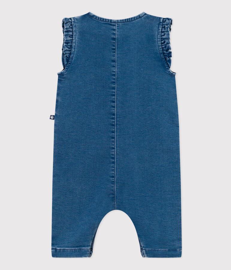 Babies' Sleeveless Denim Jumpsuit blue