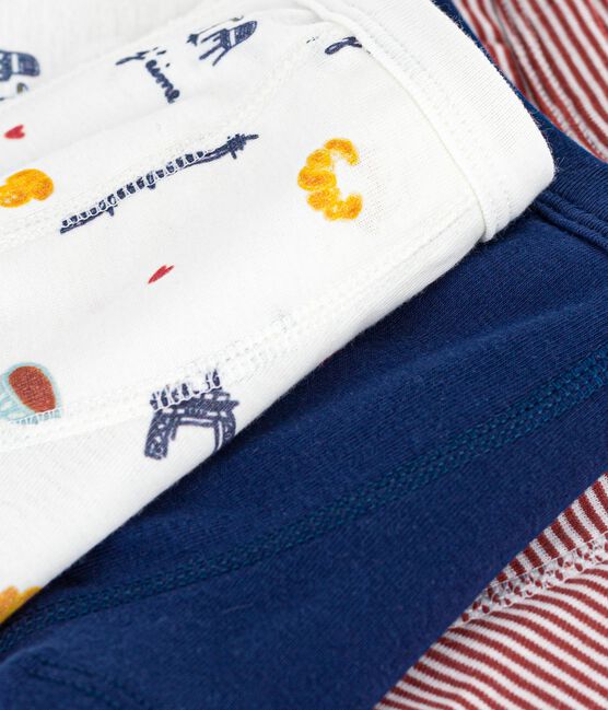 Pack of children's Paris-print cotton boxers with covered waistbands variante 1