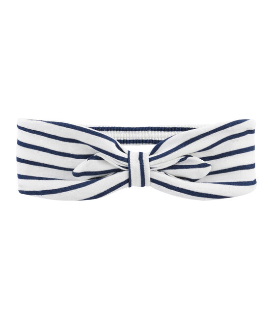 Girls' Headband MARSHMALLOW white/SMOKING blue