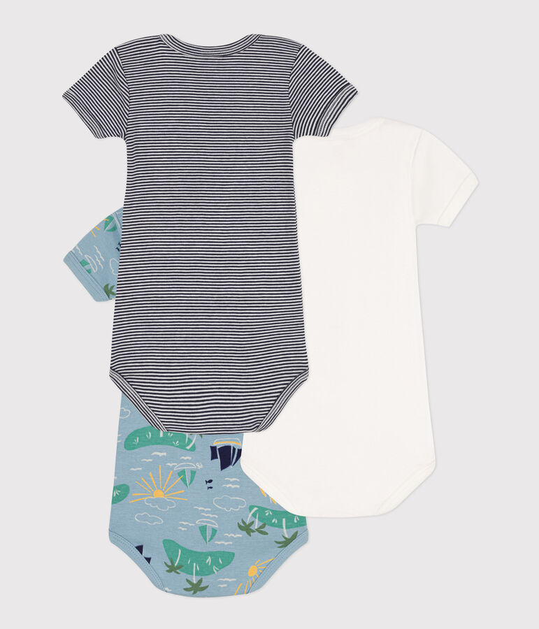 Short-Sleeved Cotton Explorer Bodysuits - Pack of 3 variante 1