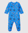 Babies' Bandanna Themed Organic Cotton Sleepsuit BRASIER blue/MULTICO white