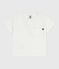 Babies' short-sleeved plain cotton T-shirt MARSHMALLOW white