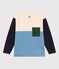 Boys' long-sleeved cotton T-shirt AVALANCHE white/MULTICO