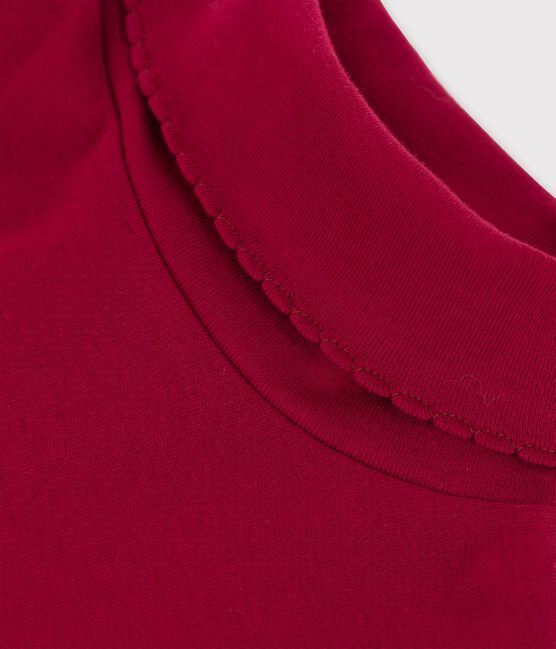 Children's Unisex Cotton Roll Neck SANGRIA red