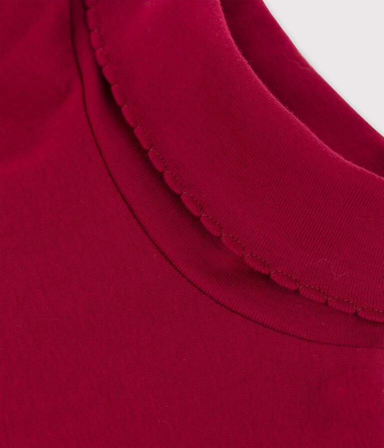 Children's Unisex Cotton Roll Neck red