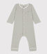 Babies' Pinstriped Cotton Jumpsuit