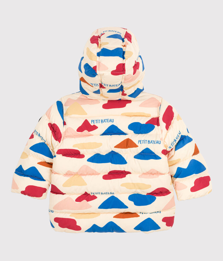 Babies' Recycled Patterned Parka Ecru/multicolor