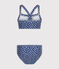 Girls' Two-Piece Printed Swimsuit INCOGNITO /MARSHMALLOW
