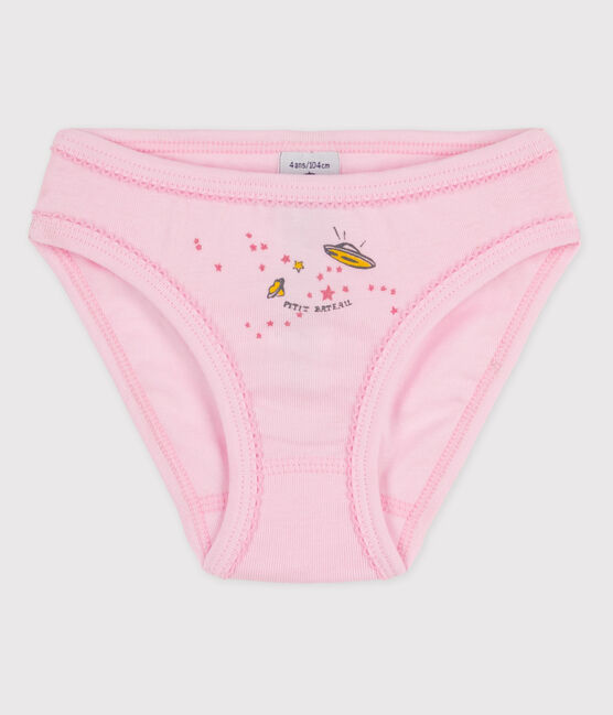 Girls' Cotton Briefs DOLL pink