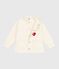Children's plain denim jacket MILK Ecru