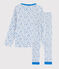 Boys' Blue Starry Tube Knit Pyjamas MARSHMALLOW white/MULTICO white