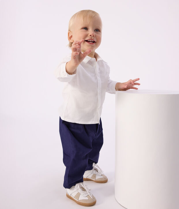 Babies' plain twill trousers SOIR