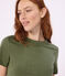 Women's short-sleeved plain cotton T-shirt green