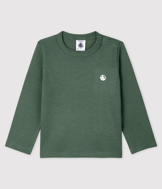Baby Boys' Long-Sleeved Cotton T-Shirt VALLEE green
