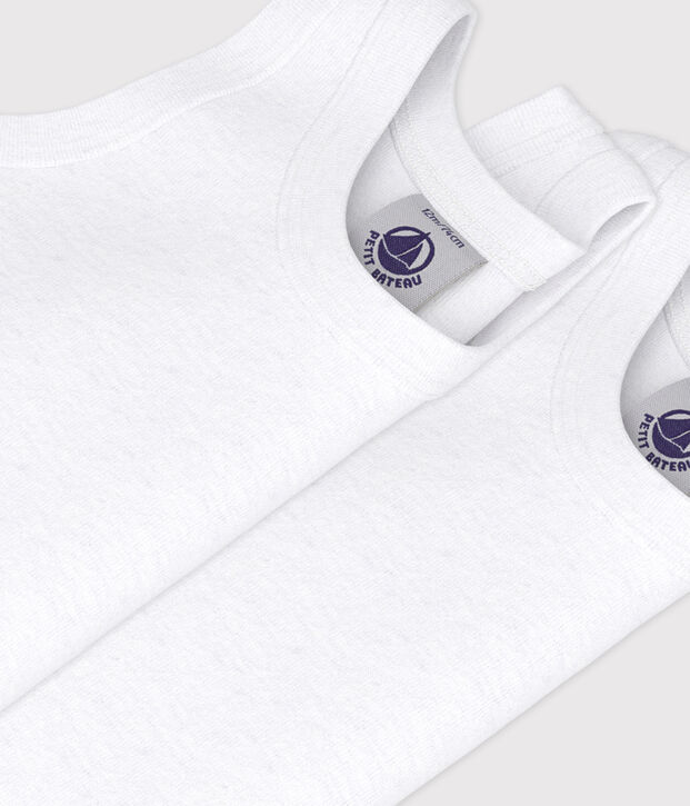 Babies' White Sleeveless Bodysuit - 2-Pack multicolor