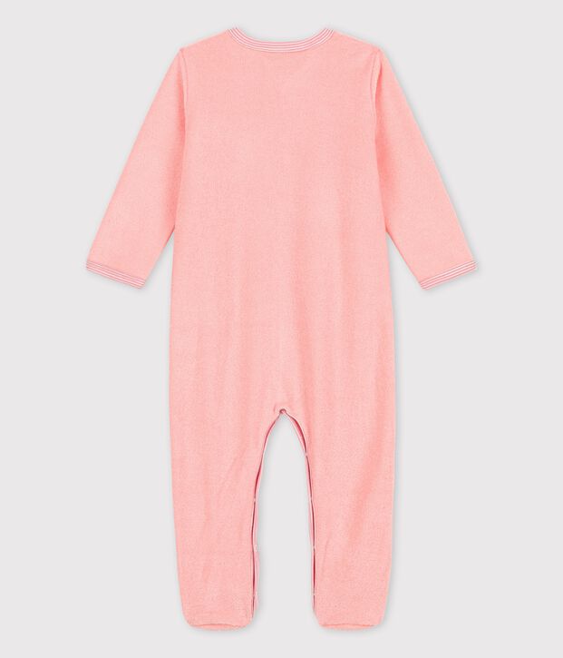 Babies' Terry Sleepsuit pink