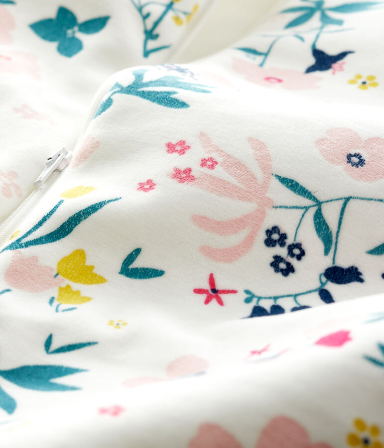 Baby Girls' Velour Sleeping Bag MARSHMALLOW white/MULTICO white